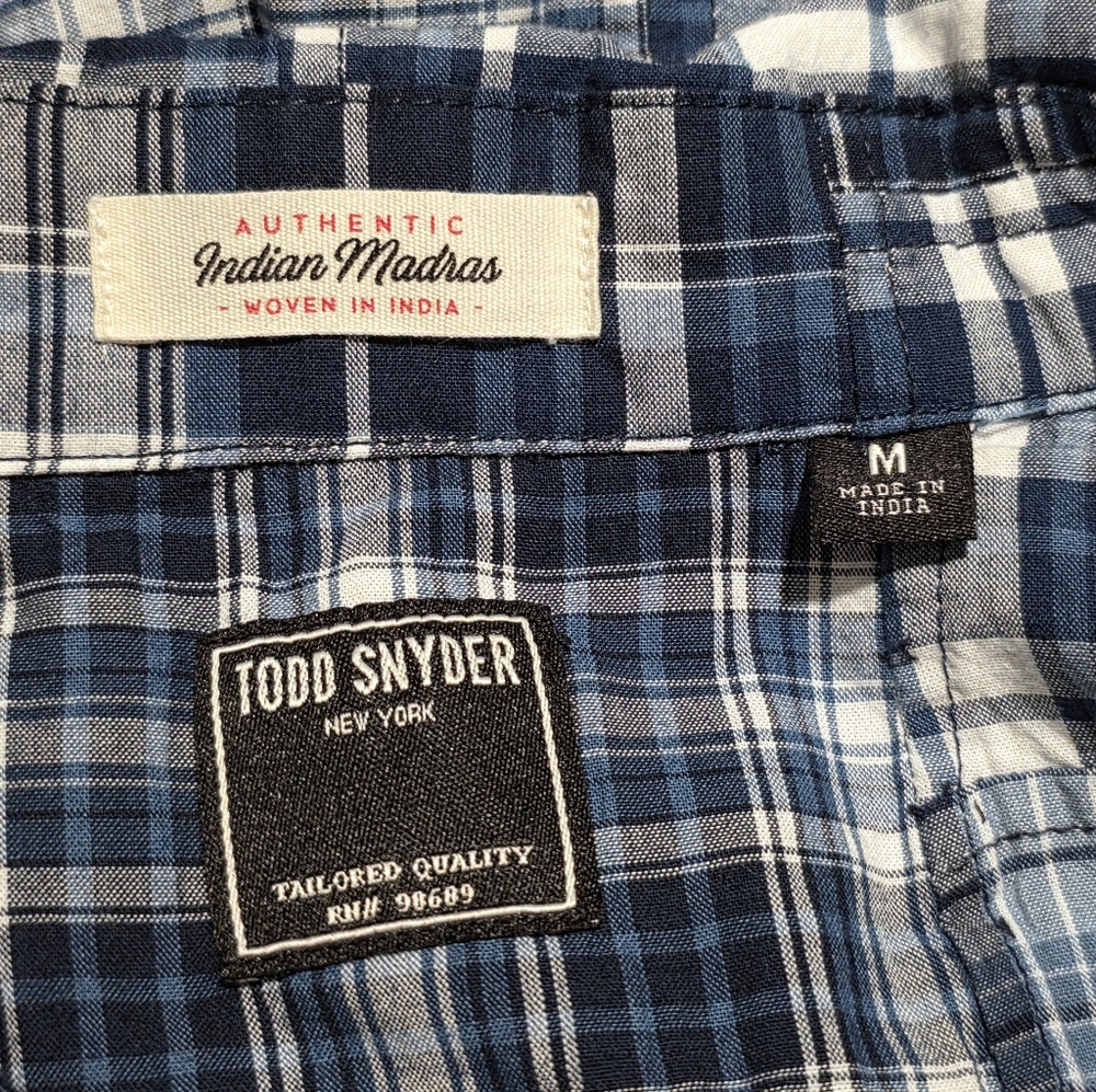 Todd Snyder Camp Collar Patchwork Short Sleeve Sh… - image 4